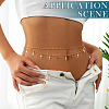 1Pc Alloy Double Layer Cross Charm Waist Chains AJEW-TA0002-20-7