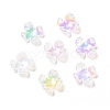 Opaque Rainbow Iridescent Plating Acrylic Bead Caps MACR-C009-11-1