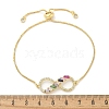 Brass Micro Pave Cubic Zirconia Silder Bracelets BJEW-S158-19G-5