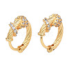 Cubic Zirconia Chunky Hoop Earrings EJEW-N011-57B-1