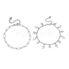 304 Stainless Steel Paperclip & Figaro Chain Bracelets for Women BJEW-JB12445-01-4