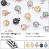 Unicraftale 30Pcs 5 Colors Ion Plating(IP) 304 Stainless Steel Charms STAS-UN0027-57-4