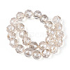 Electroplate Transparent Glass Round Beads Strands EGLA-T029-8mm-12T-15-2