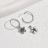 Brass Flower Hoop Earrings FK9101-3