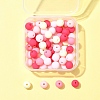 70Pcs Rubberized Style Acrylic Beads MACR-FS0001-71B-7