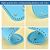 4Pcs 2 Style Flat Round & Oval PU Leather Knitting Crochet Bags Nail Bottom Shaper Pad DIY-PH0003-56-6