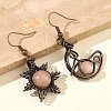 Natural Sunstone Dangle Earrings G-H359-07R-06-2