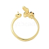 Bees Brass Enamel Cuff Ring Settings KK-K297-04G-3