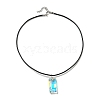 Waxed Cord Necklaces NJEW-P310-07P-01-2