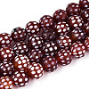 Tibetan Style Natural Agate dZi Beads Strands G-T144-36A-01-1