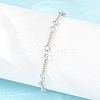 304 Stainless Steel Twisted Rope Link Chain Bracelets for Women BJEW-A160-09P-1
