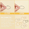DICOSMETIC 60Pcs 15 Style Ion Plating(IP) 316L Surgical Stainless Steel Hoop Earring Findings STAS-DC0004-90-4
