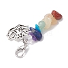 Chakra Natural & Synthetic Mixed Gemstone Pendant Decorations HJEW-JM02101-5