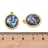 Natural Paua Shell Pendants SA-CBA11D7-10B-G-3