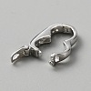 Anti-Tarnish 925 Sterling Silver with Clear Cubic Zirconia Twister Clasp FIND-WH0126-76P-2