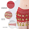 Alloy Coin Tassel Cloth Chain Belts for Dancer DIY-WH0888-880A-4