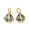 Brass Enamel Charms KK-G416-44G-2