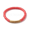 Handmade Polymer Clay Heishi Beads Stackable Stretch Bracelets Set for Women BJEW-JB07451-8