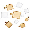 5Pcs 5 Styles 304 Stainless Steel Pendant Cabochon Settings STAS-TA0001-47D-2