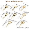 8Pcs 8 Styles Alloy Alligator Hair Clip Finding PHAR-CJ0001-03-6