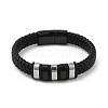 Braided Leather Cord Bracelets for Men BJEW-Z081-11EB-01-4