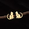 Stainless Steel Small Animal Stud Earrings for Women PW-WG5B49B-26-1