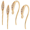 8 Pairs Brass Earring Hooks KK-BBC0027-65G-1