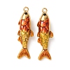 304 Stainless Steel Enamel Pendants STAS-Z193-13G-04B-1