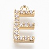 Brass Letter Pendants KK-P150-03G-E-1