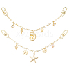 2Pcs 2 Styles Ocean Brass Bag Decorative Chains HJEW-SC0003-24A-1