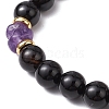 6Pcs Natural Mixed Gemstone Round & Chip Stretch Bracelets Sets for Women BJEW-JB101000-5