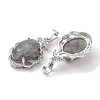 Natural Labradorite Oval Pendants G-NH0025-15P-12-2