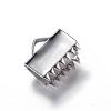 Tarnish Resistant 304 Stainless Steel Ribbon Crimp Ends STAS-P090-04-2