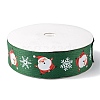 1 Roll Christmas Printed Polyester Grosgrain Ribbons OCOR-YW0001-05B-2