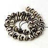 Tibetan Style Wave Pattern dZi Beads TDZI-G341-8mm-05-2