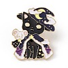 Cat with Moon Enamel Pin JEWB-E016-12G-01-1