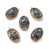 Resin Imitation Druzy Gemstone Pendants CRES-F022-01-4