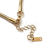 Ion Plating(IP) 304 Stainless Steel Round Snake Chain Necklace NJEW-D045-13G-3