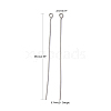 Tarnish Resistant 304 Stainless Steel Eye Pin X-STAS-R045-65mm-5