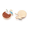 Beach Theme Alloy Enamel Pendants ENAM-T022-33C-2
