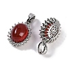 Natural Carnelian(Dyed & Heated) Oval Charms KK-P283-40P-2