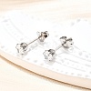 Cubic Zirconia Ear Studs STAS-E051-3B-5