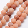 Natural Pink Aventurine Beads Strands X-G-G716-01-6mm-1