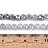 Anti-Tarnish Electroplate Glass Beads Strands GLAA-N064-6mm-01-4