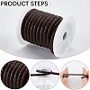 1 Roll Round Braided Cowhide Leather Cord NWIR-CL0001-01A-6