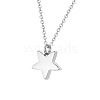 Non-Tarnish Star Stainless Steel Pendant Necklace PW-WG9E3BB-01-1