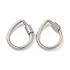 304 Stainless Steel Screw Carabiner Lock Charms STAS-C092-01B-P-1