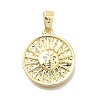 Brass Micro Pave Cubic Zirconia Pendants KK-P336-20G-1