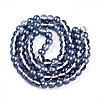 Baking Paint Transparent Glass Beads Strands DGLA-N011-10mm-08-2