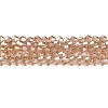 Transparent Electroplate Glass Beads Strands EGLA-S056-4mm-19-2
